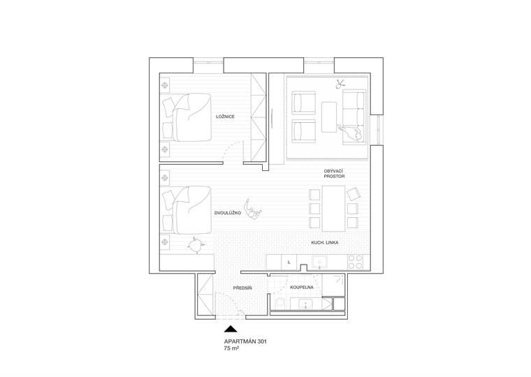 Půdorysy apartmánů